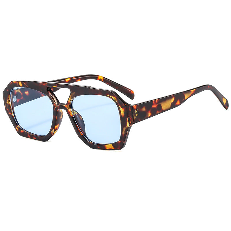 Double-Beam Irregular Sunglasses