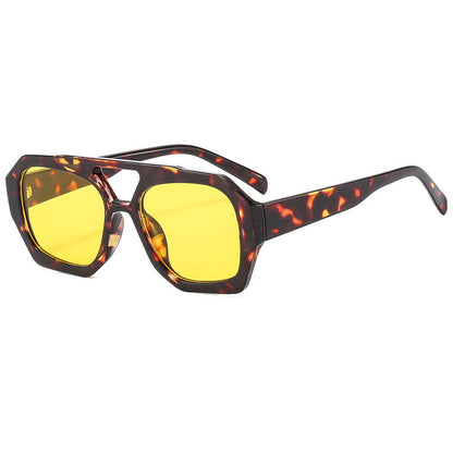 Double-Beam Irregular Sunglasses