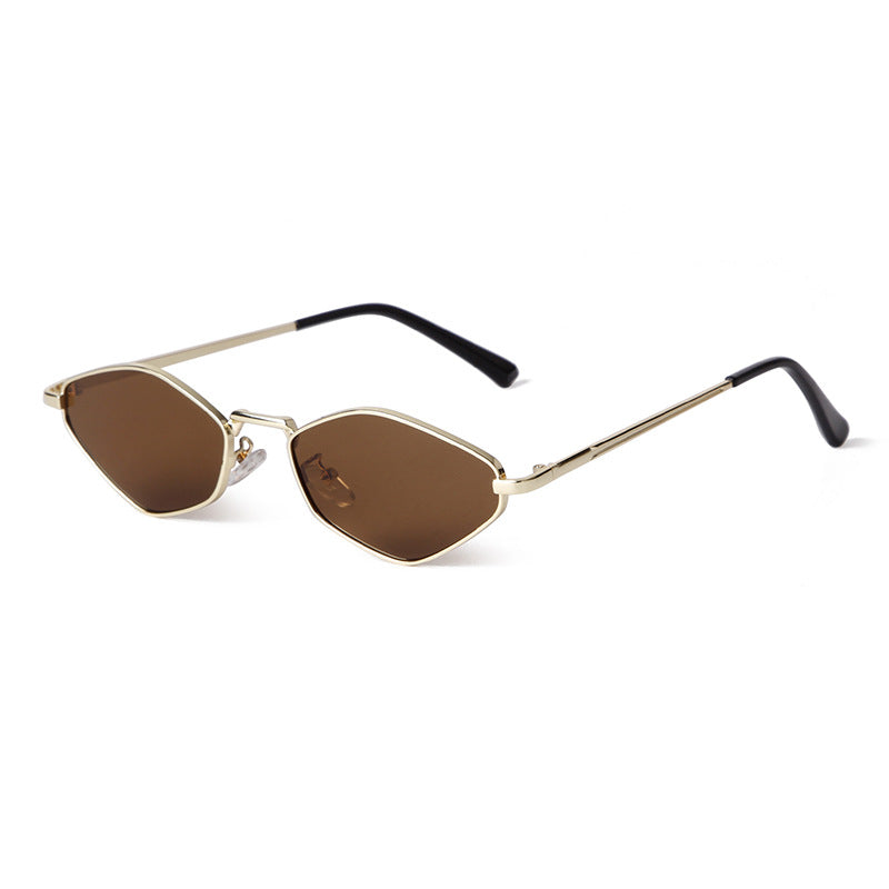 Polygonal Small-Framed Sunglasses