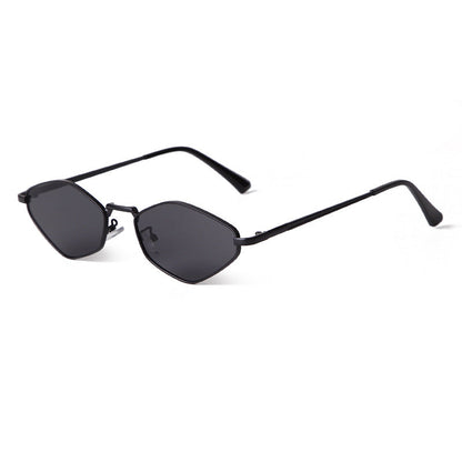 Polygonal Small-Framed Sunglasses