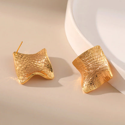 French Retro Irregular Stud Earrings